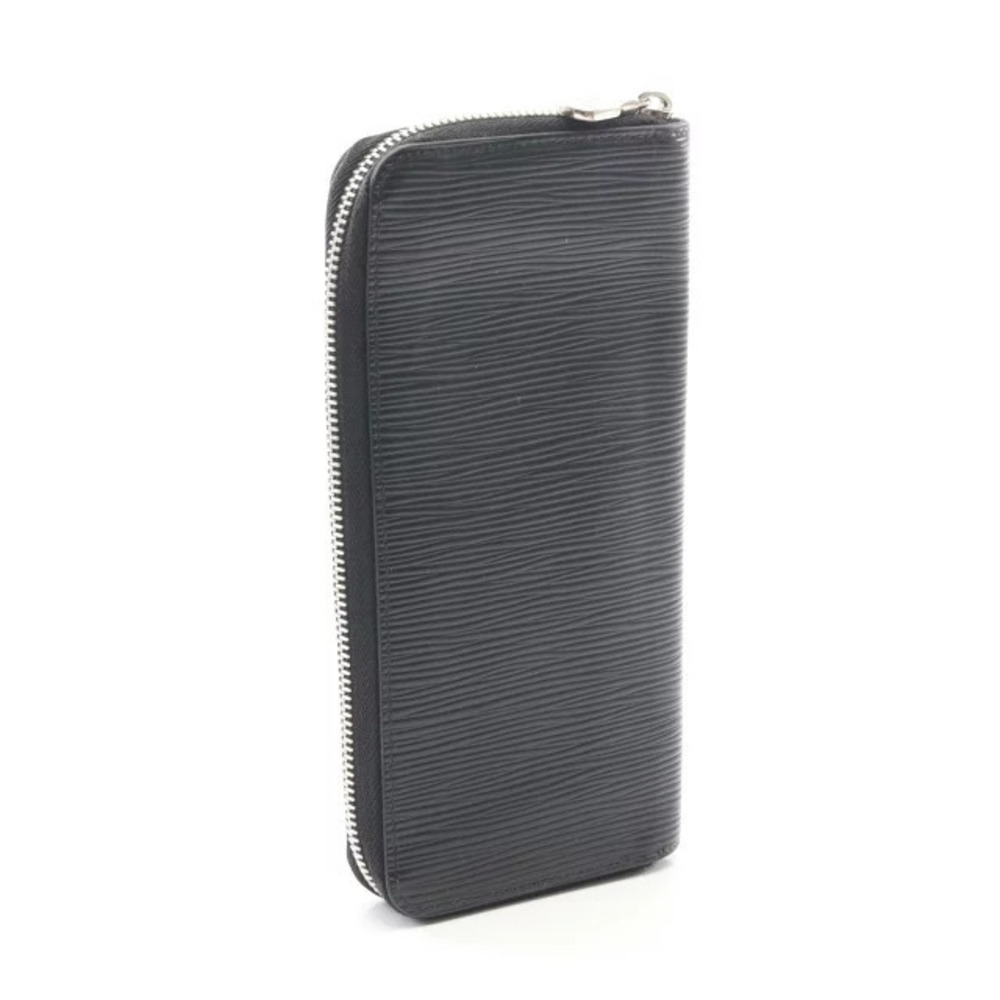 Louis Vuitton Round Epi Vertical Wallet Leather Long Black Zippy Black